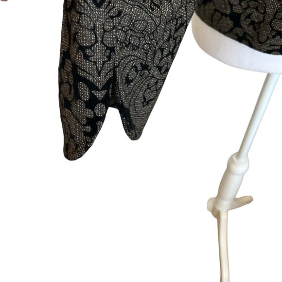 Evan Picone Jacket Blazer Women's Size 12 Brown Textured Floral Embossed Velvet - Picture 8 of 14